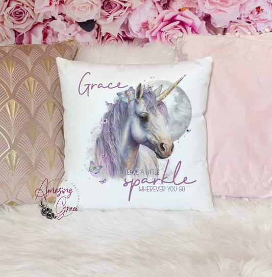 Personalised Cushion - mystical unicorn design