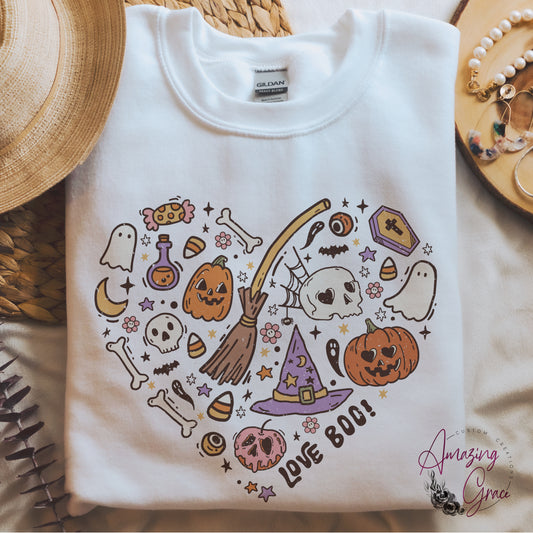 Halloween t-shirt/sweatshirt/hoody  - Boo heart
