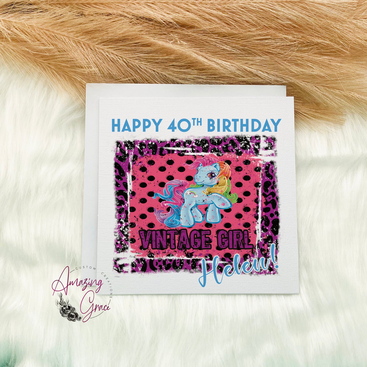 Vintage Girl birthday card