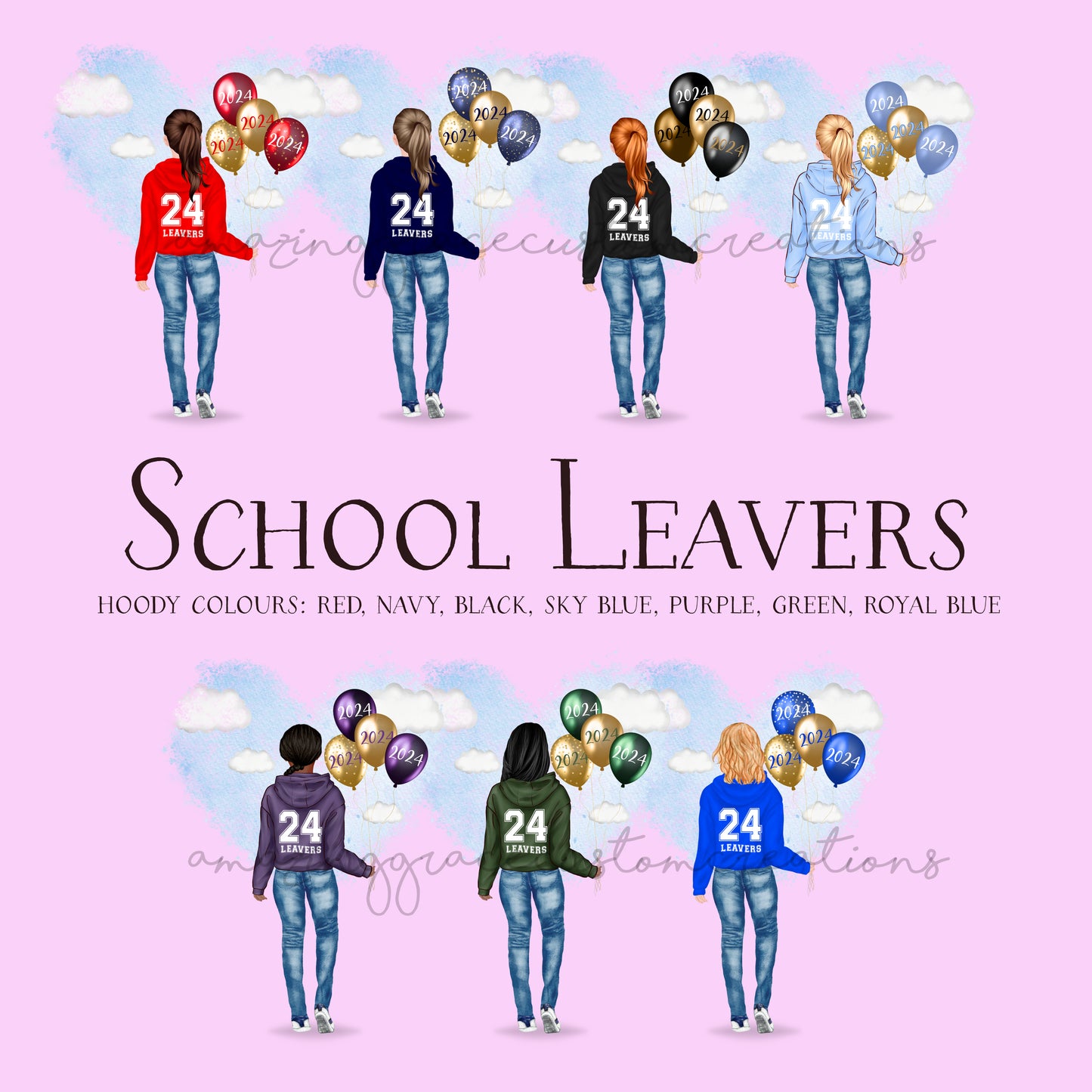 Personalised A5 leavers book - CUSTOMISED FIGURE