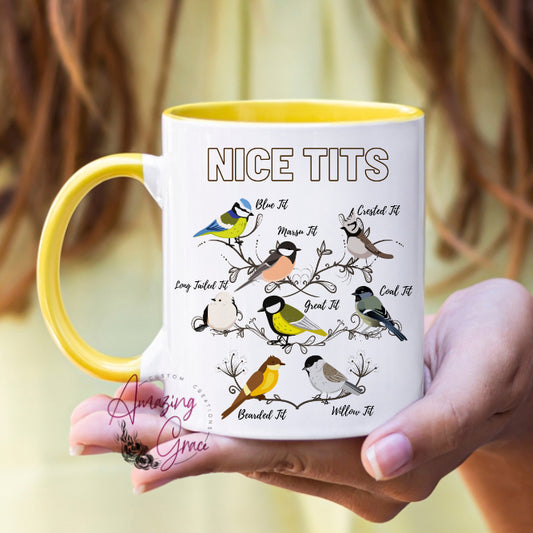Funny mug and/or coaster; NICE TITS
