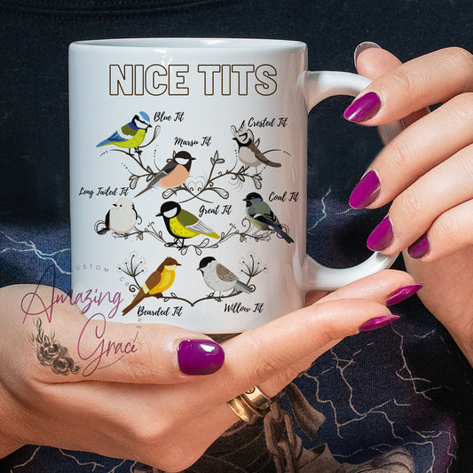 Funny mug and/or coaster; NICE TITS