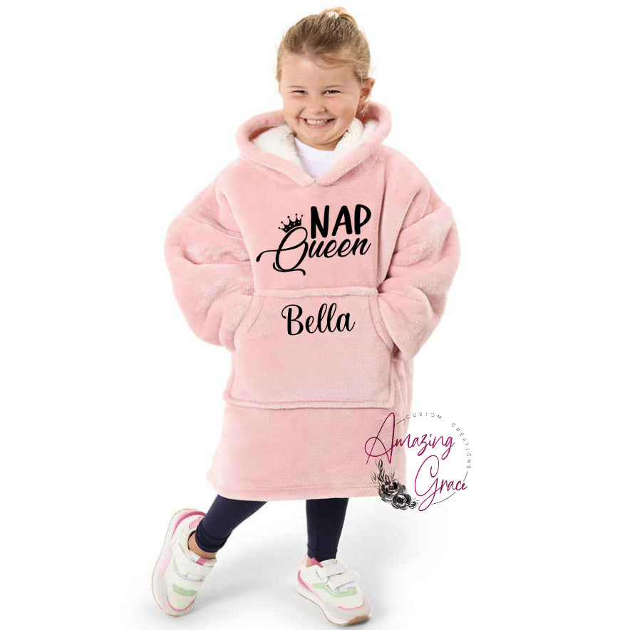 KIDS & ADULT Nap Queen supersoft snuggle hoody