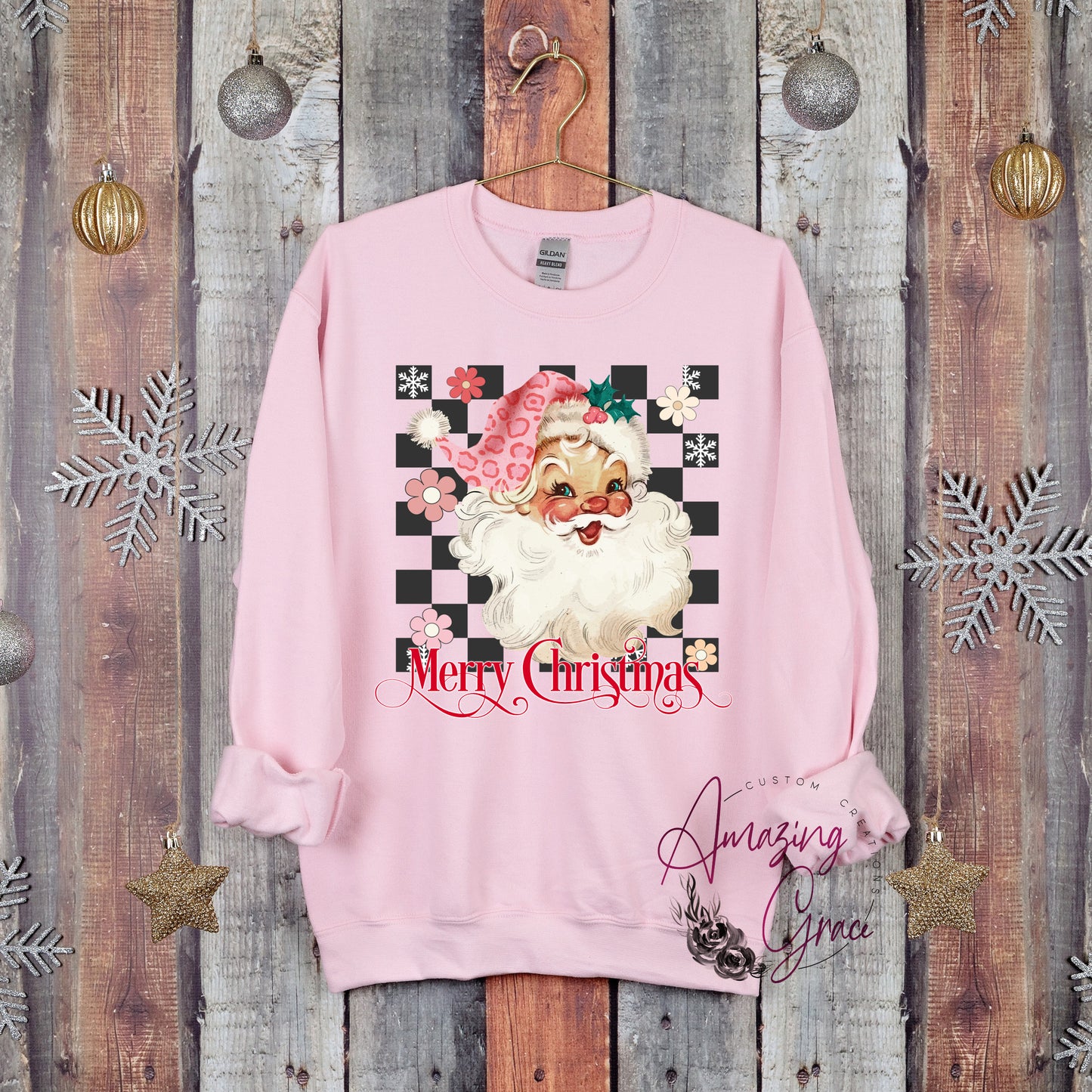 Children & Adults Christmas RETRO SANTA SWEATSHIRT