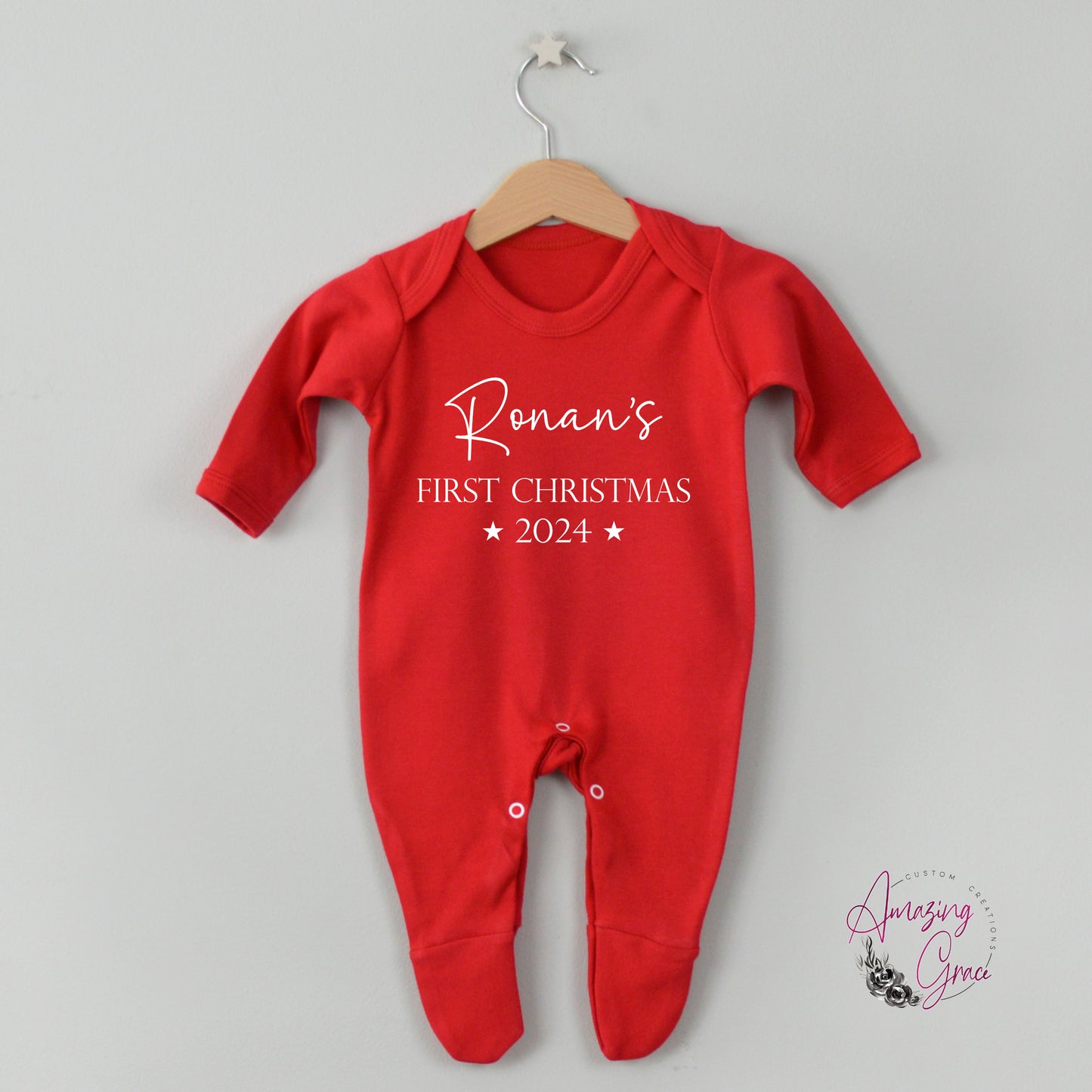 My 1st Christmas Baby Grow / Sleepsuit 2024