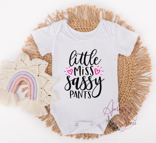 Little Miss Sassy Pants baby vest