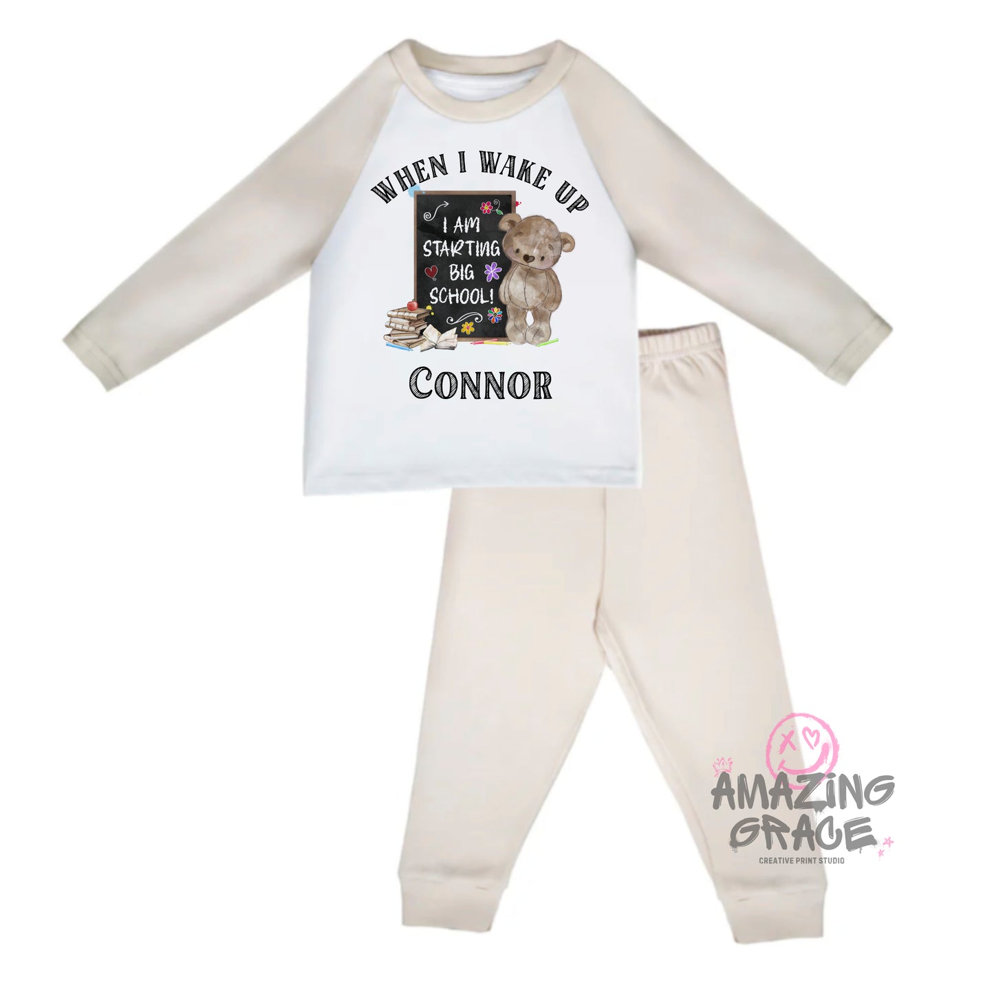 Personalised pyjama's - OFF TO BIG SCHOOL!