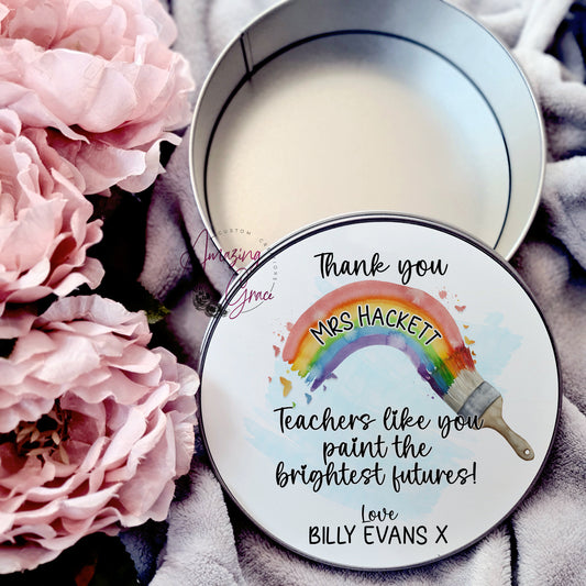 Printed sweet/treats tin - teacher thank you gift