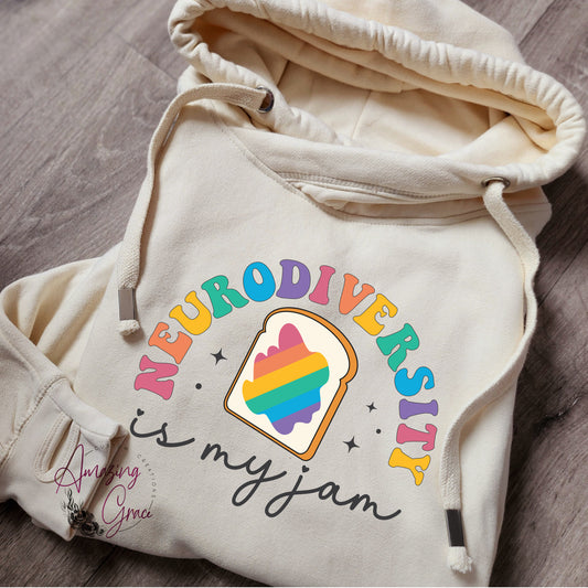 NEURODIVERSITY IS MY JAM Chunky neck Hoody
