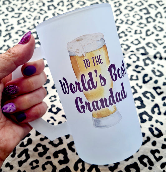 Personalised frosted beer stein