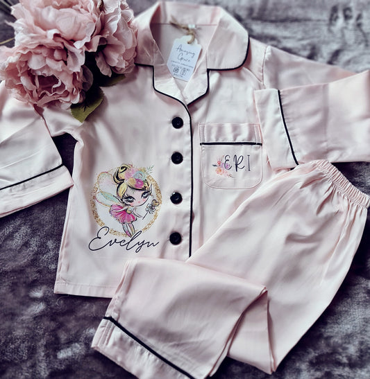Children's Satin PJ set - Fairy design