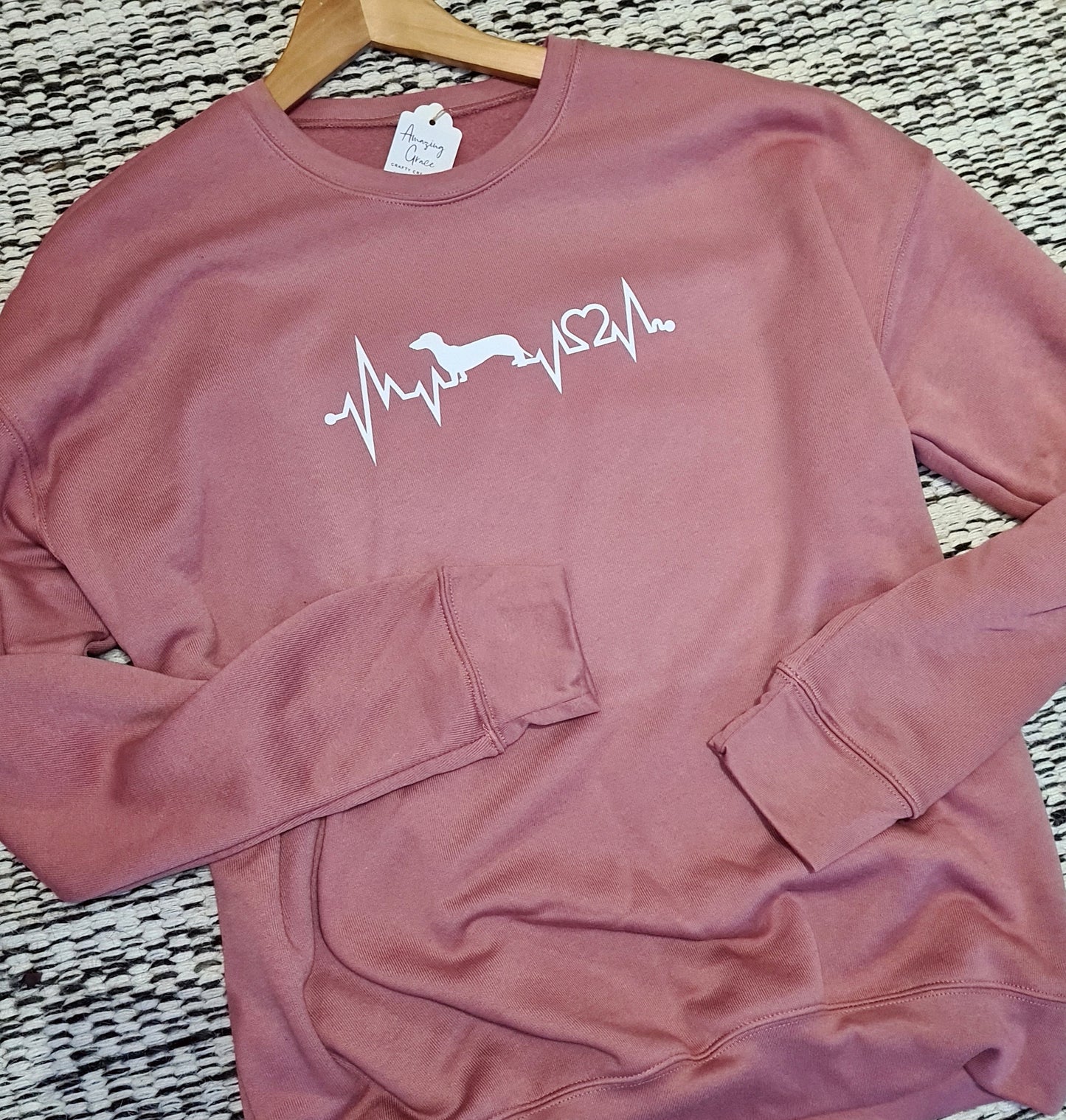 Sweatshirt -Dachshund Heartbeat