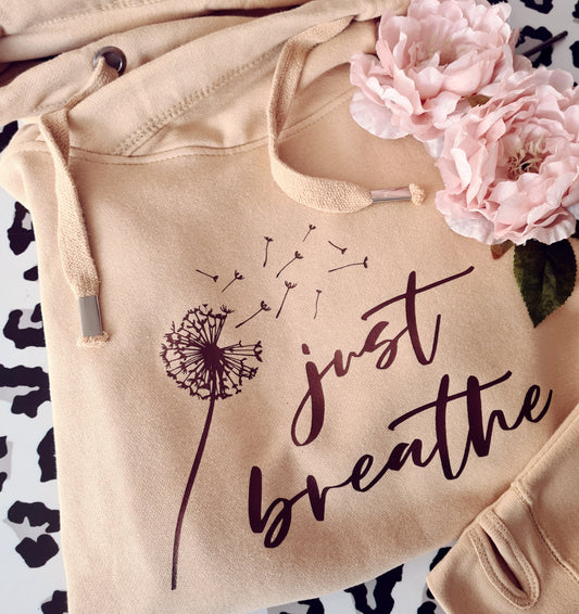 JUST BREATHE Chunky neck Hoody