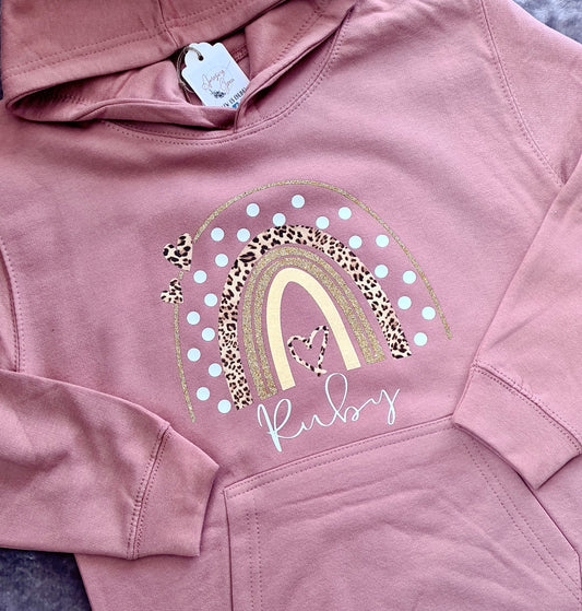 Junior Hoody personalised new rainbow