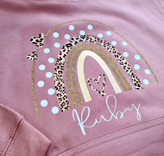 Junior Hoody personalised new rainbow