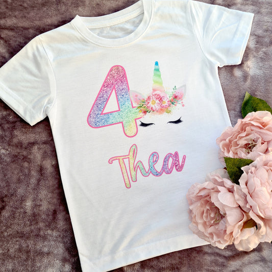 Birthday T-Shirt UNICORN NUMBER