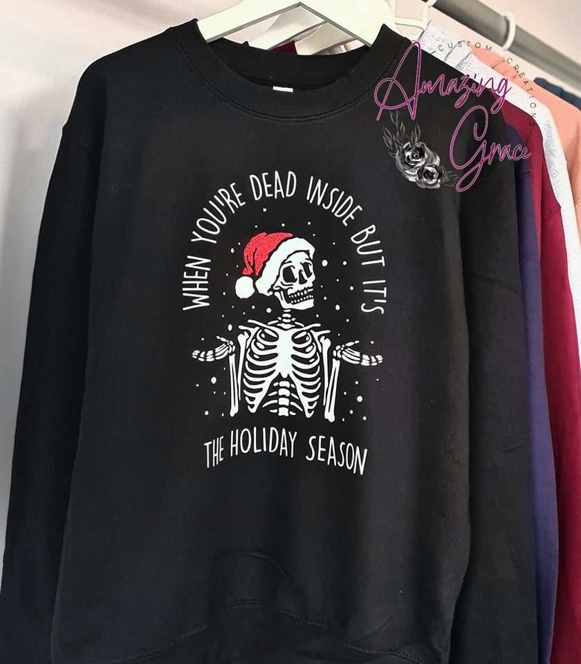 Adults Christmas T-shirt/Sweatshirt/Hoody - DEAD INSIDE