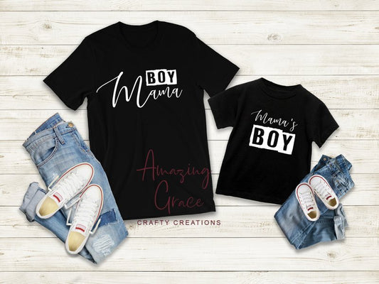 BOY MAMA / MAMA'S BOY Matching T-Shirts