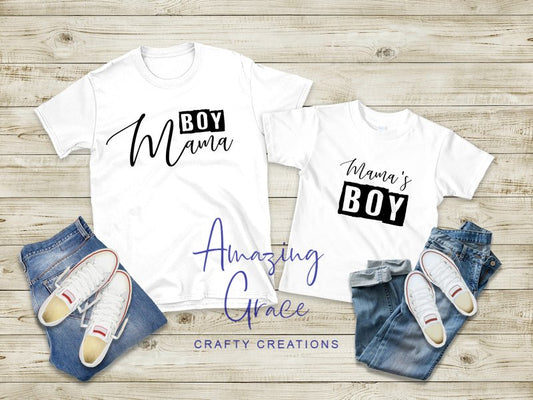 BOY MAMA / MAMA'S BOY Matching T-Shirts