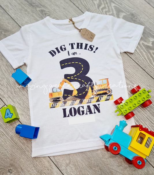 Children' birthday T-Shirt DIGGER DESIGN