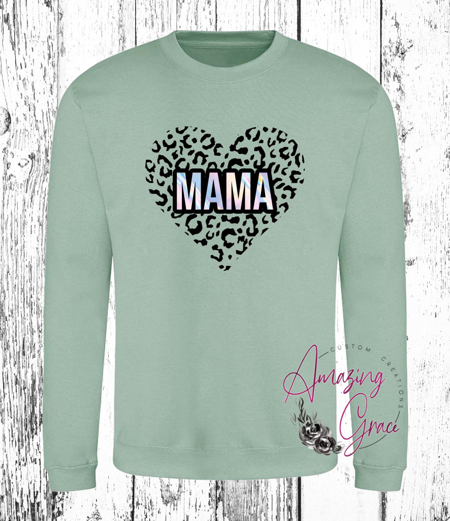 Holographic effect MAMA sweatshirt