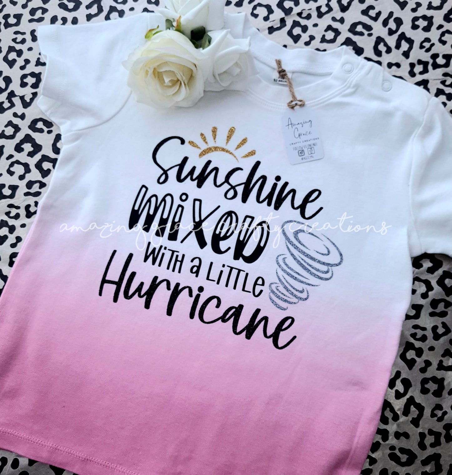 Dip dye Toddler T-Shirt SUNSHINE MIXED WITH HURRICANE!