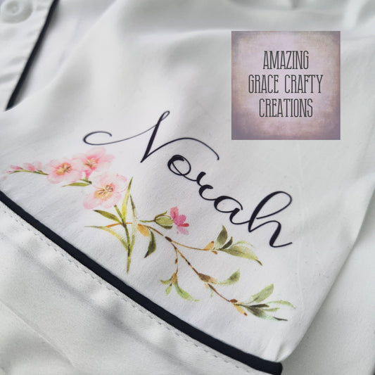 Children's Birthday unicorn themed Satin PJ set