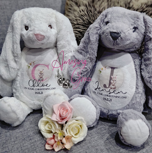 Personalised Bunny teddy - Christening