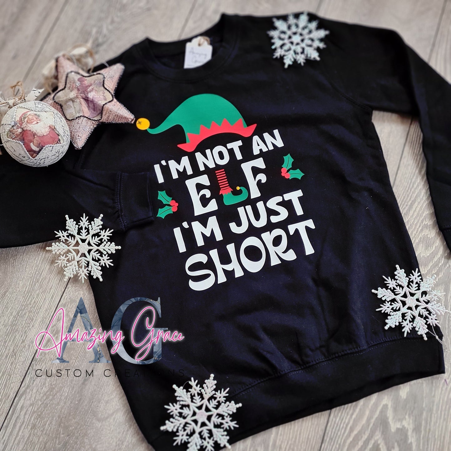 Children & Adults Sweatshirt NOT AN ELF