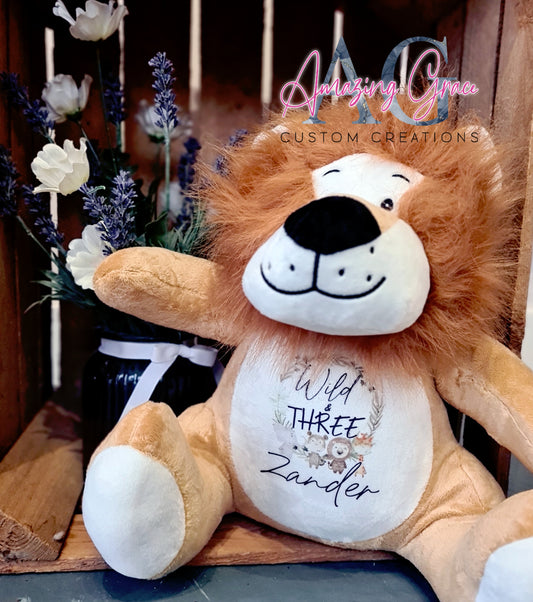 Personalised Lion teddy - 3rd birthday