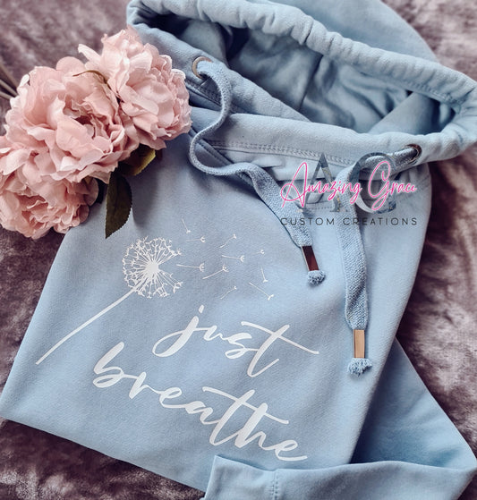 Chunky neck Hoody JUST BREATHE