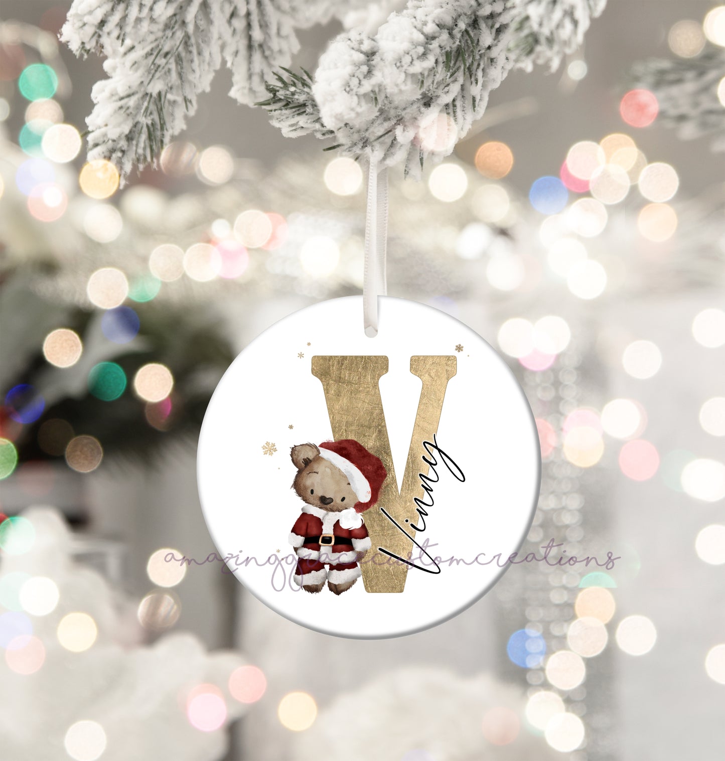 Ceramic personalised Christmas Ornament