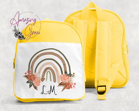 Personalised Children's Backpack - Boho Rainbow