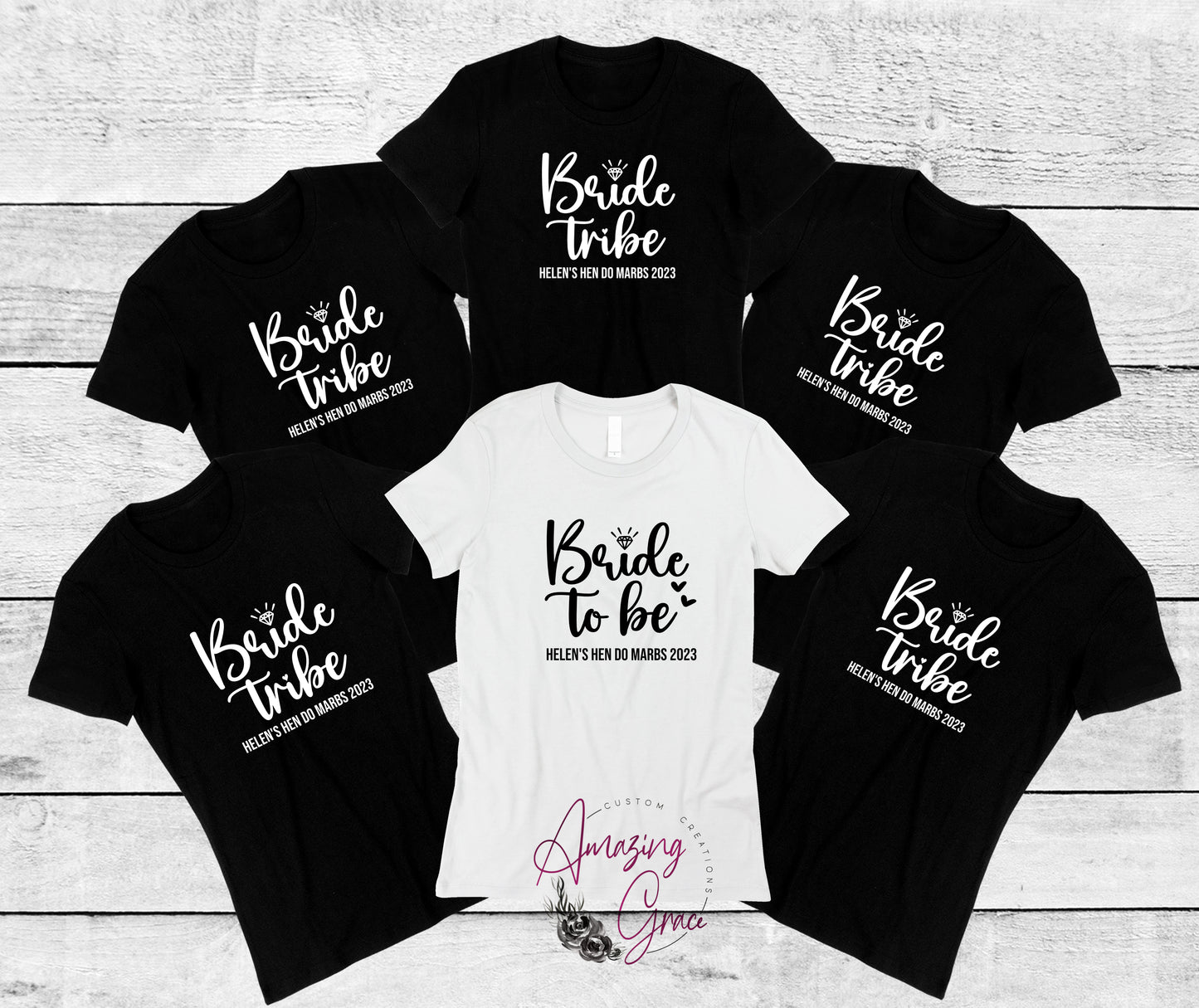 BRIDE TRIBE / BRIDE TO BE hen do group t-shirts