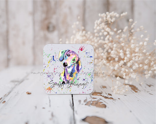 Sassy Sausage Dachshund Theme mug & Coaster