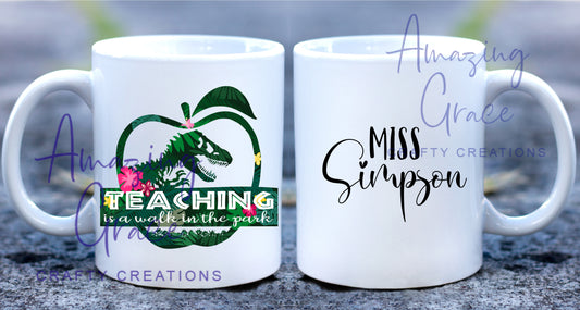 Personalised teaching is a walk in the park mug