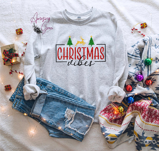 Adults Christmas t-shirt/sweatshirt/hoody CHRISTMAS VIBES