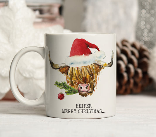 Christmas mug HEIFFER MERRY CHRISTMAS