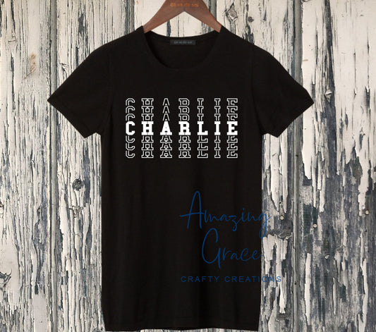 Personalised T-Shirt STACKED NAME