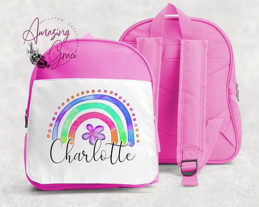 Personalised Children's Backpack - Bright Rainbow