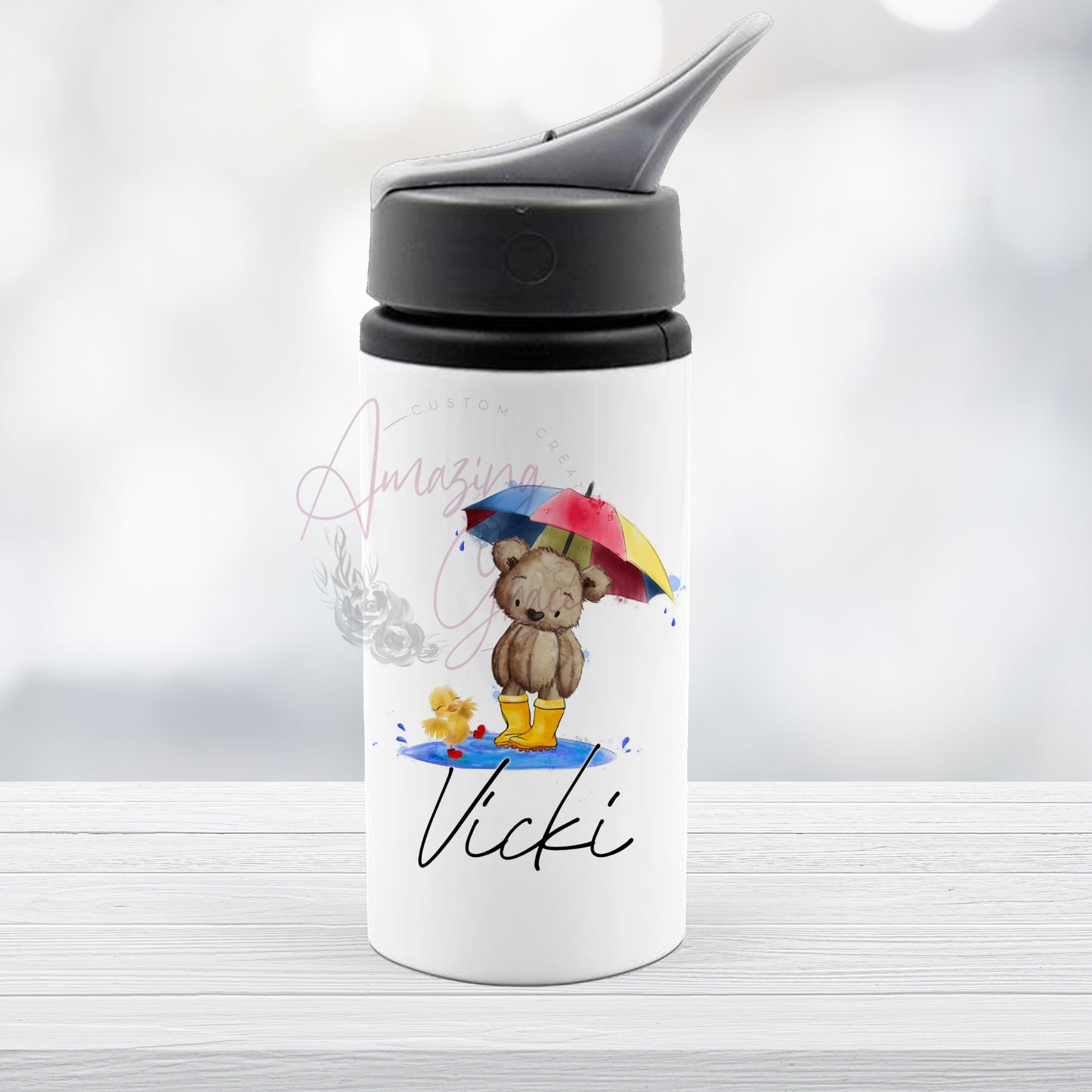 Personalised steel drinks bottle VARIOUS DESIGNS 1