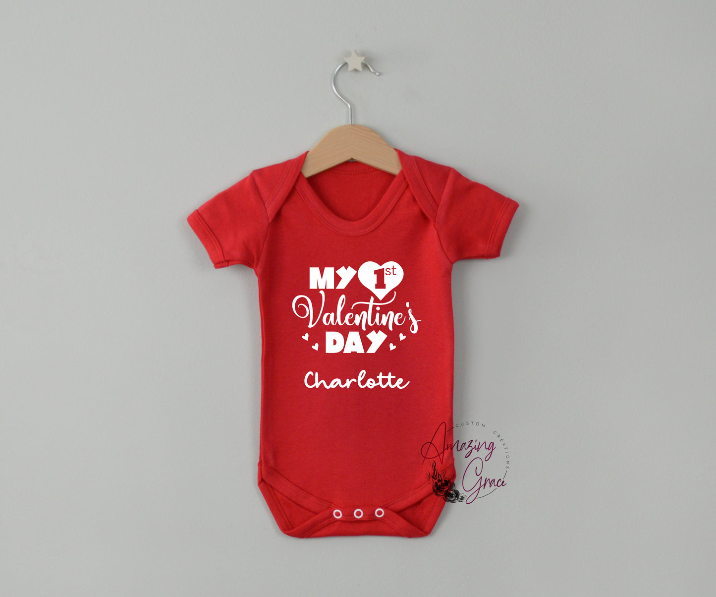 My 1st Valentines baby vest personalised