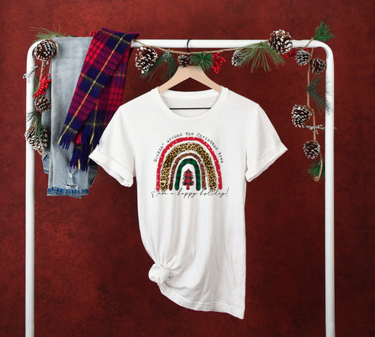 Adults T-Shirt CHRISTMAS RAINBOW