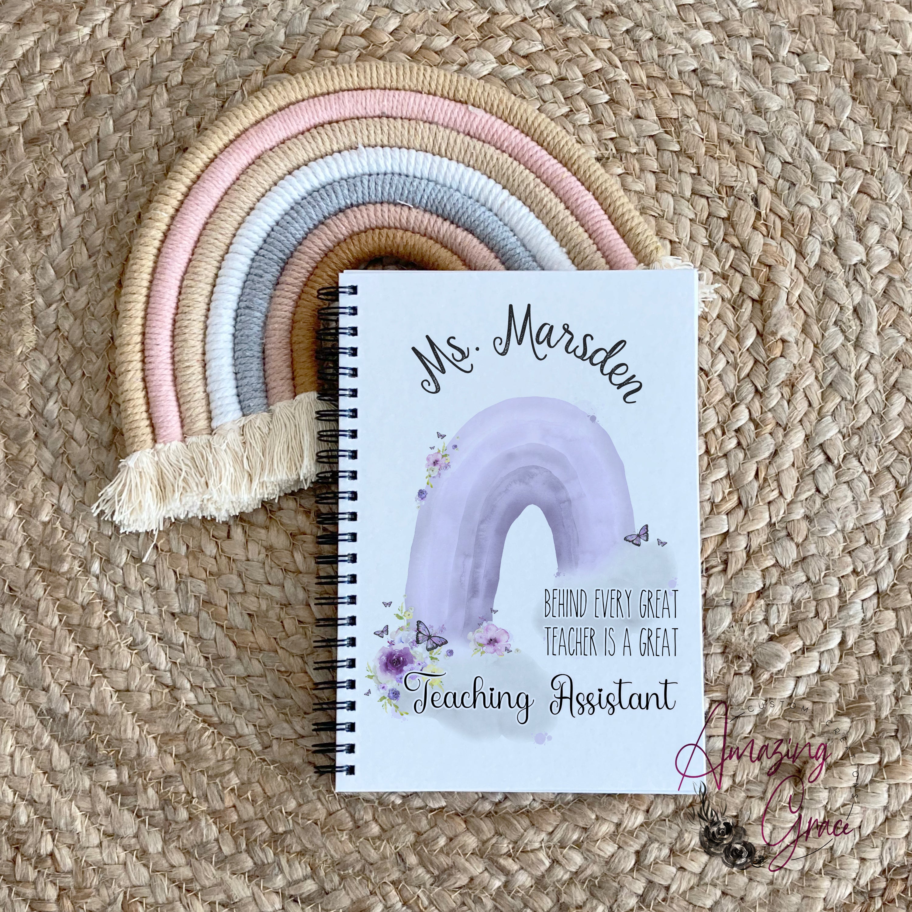 Great teaching Assistant note book – Amazing Grace Custom Creations