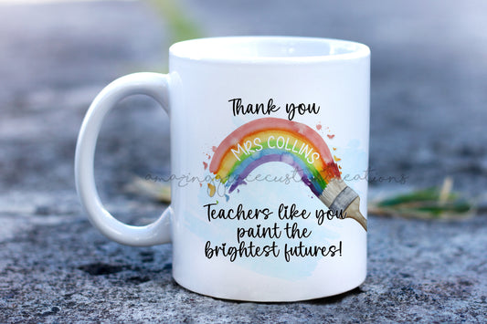 Personalised thank you teacher mug