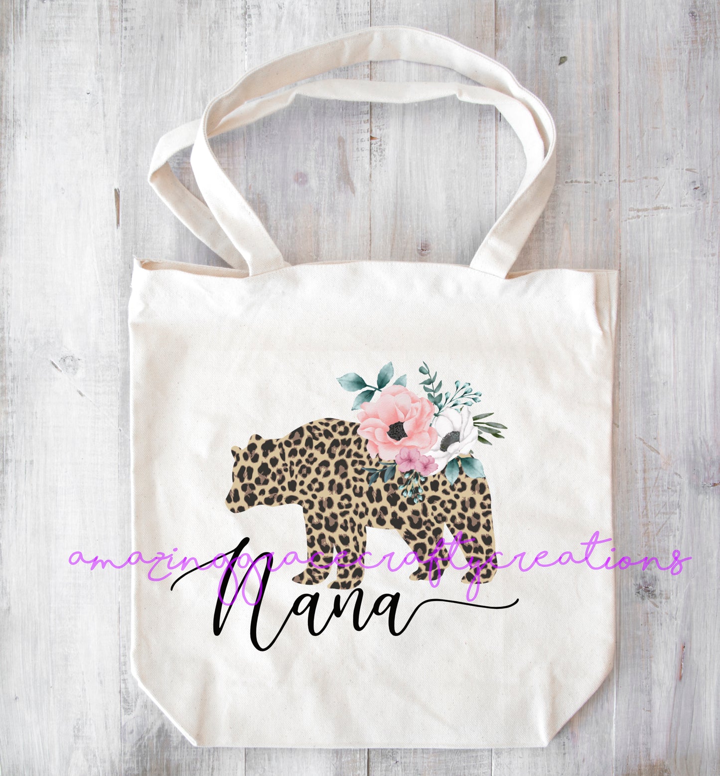 Mama bear design tote bag