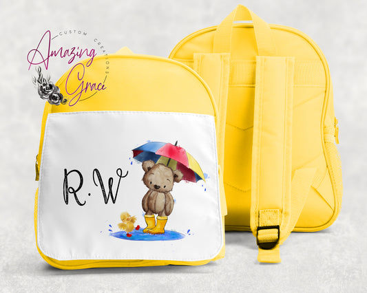 Personalised Children's Backpack - Teddy & duck